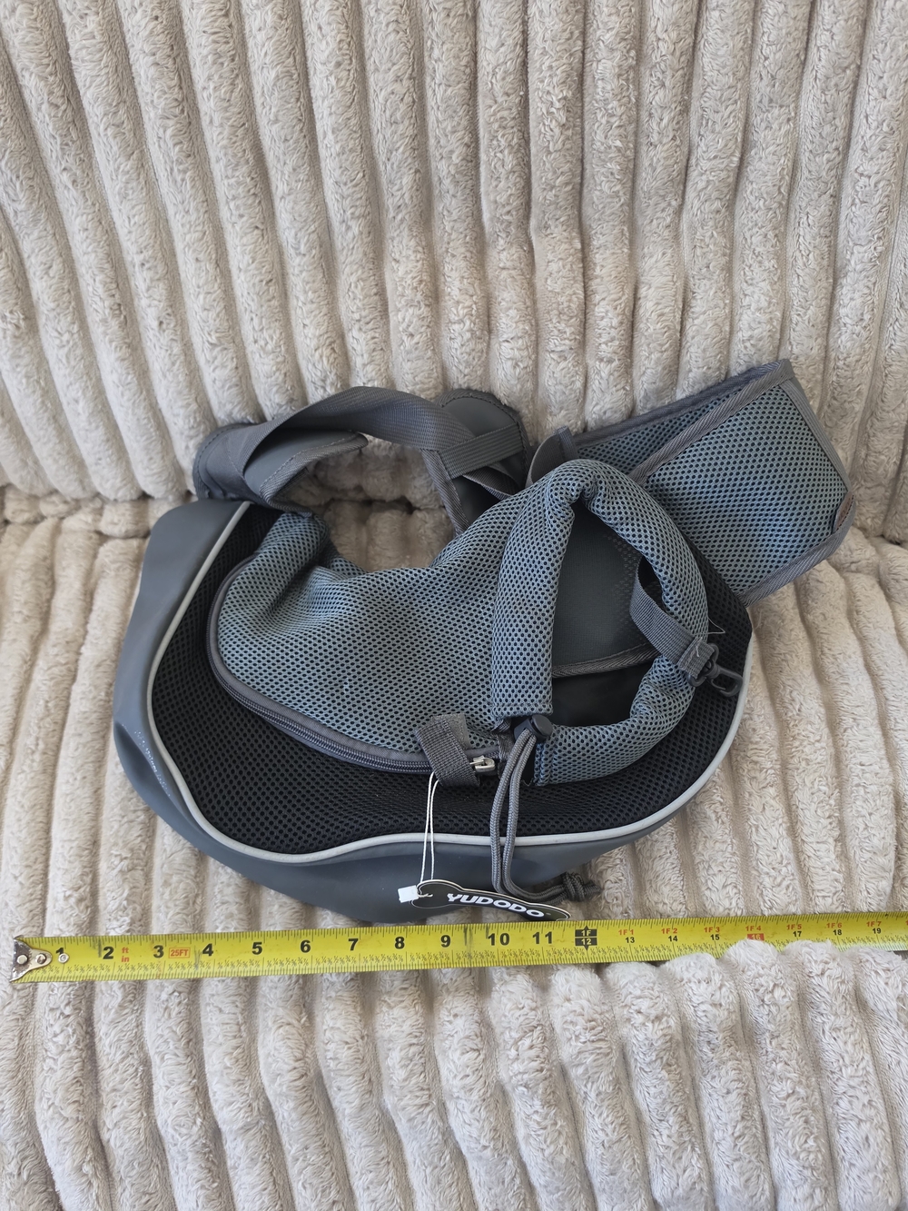 Gray Mesh Sling Bag for Men - Lightweight Everyday Carry